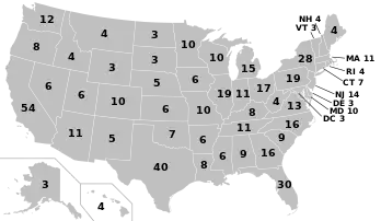 Electoral map, 2024 election