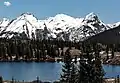 Electric Peak, Graystone Peak (center), Mt. Garfield (right) from Molas Lake