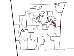 Location of Elkins Township in Washington County