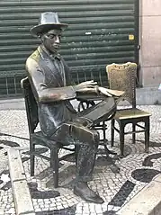 Image 8Statue of Fernando Pessoa by Lagoa Henriques, next to the A Brasileira café, in Chiado, Lisbon. (from Coffeehouse)