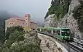 Two rack GTW of the Ferrocarrils de la Generalitat de Catalunya working in MU on the Montserrat line