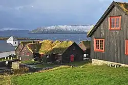 Kirkjubøargarður is the central building.