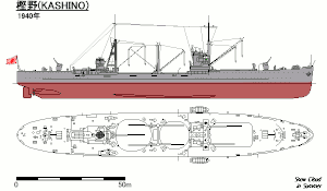 A line drawing of Kashino as she appeared in 1940