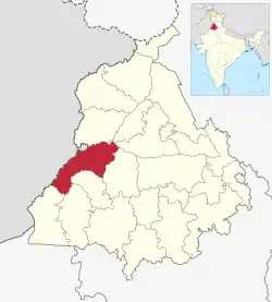 Location in Punjab