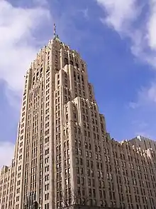 The Fisher Building, which has the headquarters of Detroit Public Schools