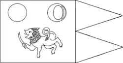 Flag of King Dutugamunu, as depicted in the Dambulla Viharaya cave no.2