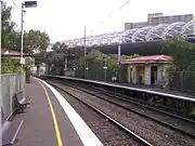 Southbound view from Platform 1, October 2005