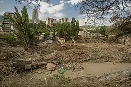 Flood area just west of Tamarashvili Street