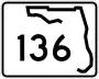 State Road 136 marker