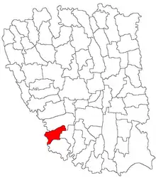 Location in Galați County