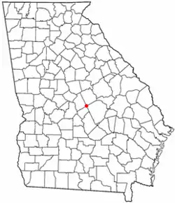 Location of Allentown, Georgia