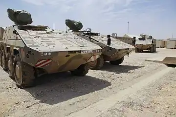 German Boxer vehicles in Afghanistan.