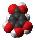 Space-filling model of gallic acid