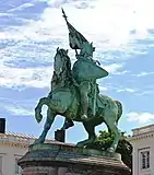 Eugène Simonis (1848): Equestian statue of Godfrey of Bouillon, Place Royale of Brussels.