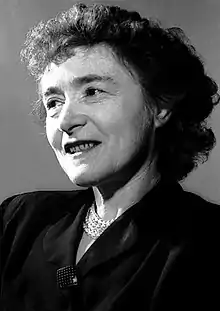 Gerty Cori (1896-1957) known for their discovery of the catalytic conversion of glycogen and first woman awarded a Nobel Prize in Physiology or Medicine.