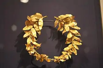 Gold Wreath, Greek, c.300-400 B.C.