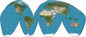 Image 8The Goode homolosine projection is a pseudocylindrical, equal-area, composite map projection used for world maps.