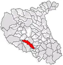 Location in Vrancea County