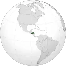 Location of Honduras