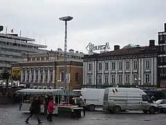 Part of the market square and the Hansa shopping centre.