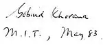 Har Gobind Khorana signature