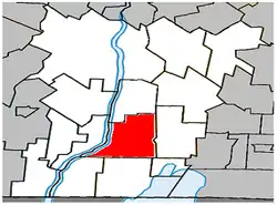 Location within Le Haut-Richelieu RCM.