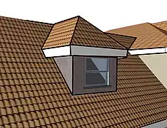 Hip roof dormer