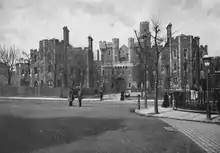 A black and white photograph of Holloway Prison in 1897