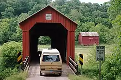 The Hune Covered Bridge, a township landmark