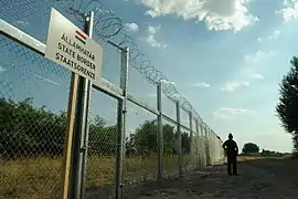 Hungarian border barrier