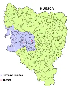 Location in Huesca (province), Spain