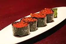 Salmon roe sushi