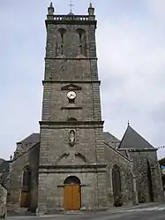 The church of Notre-Dame du Roncier in Rostrenen