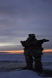 Inuksuk in the vicinity of Kuujjuarapik, Quebec