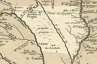 French map with Moingona river