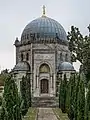 The türbe of Mehmed V is located near the Eyüp Sultan Mosque in Eyüp, Istanbul.