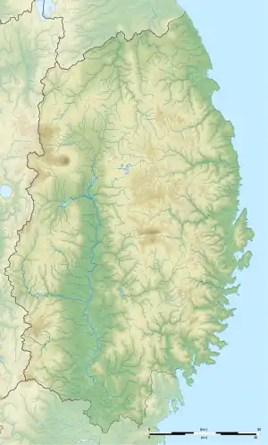 Map showing the location of Hayachine Quasi-National Park