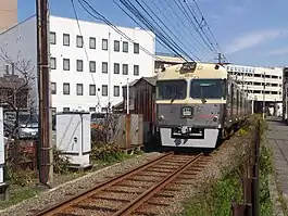 A 3000-series passenger train on the Gunchū Line