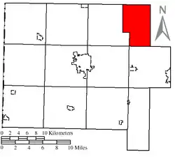 Location of Jackson Township in Van Wert County