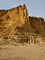 The last standing pillars of Napata's temple of Amun at the foot of Jebel Barkal