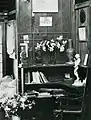 Johnson's studio in Claremont, California, with miniature of The Little Director at right of desk