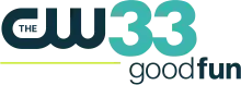 The CW network logo in dark green next to a green 33 in sans serif font. Below it and to the right is the text "Good Fun", with "fun" bolded.