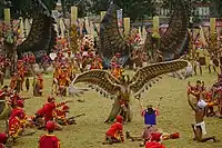 Performance at the Kaamulan, depicting gods and heroes from the people's ancient religions