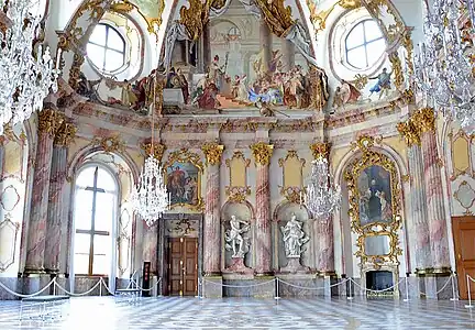 Kaisersaal of Würzburg Residence by Balthasar Neumann (1749–51)