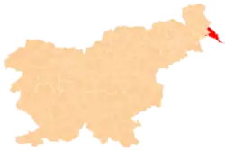 The location of the Municipality of Lendava