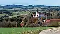 View over castle Weinberg to the west