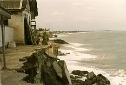 Fort Prinsensten on the beach of Keta in 1985