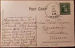 Postmark from Keystone Postoffice 1910