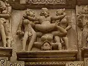 Image 24Erotic detail from the Vishwanath temple at the Khajuraho Group of Monuments