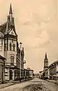 KOP Bank building (left), Oulu (1900, demolished 1960)